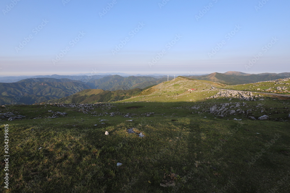 Obraz premium 四国カルスト 天空の道