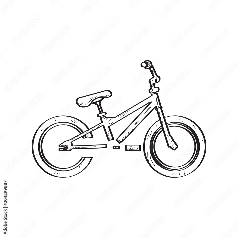 Fototapeta premium Isolated bicycle sketch