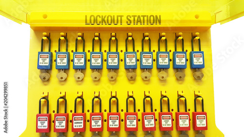 Lock out & Tag out ,Lockout stations , machine - specific lockout devices and lockout point