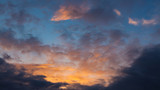 Dark colors sunset clouds sky scape