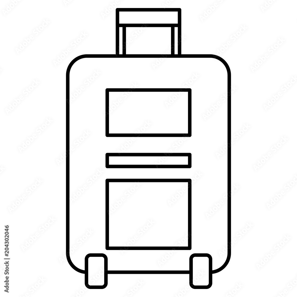 suitcase travel isolated icon vector illustration design