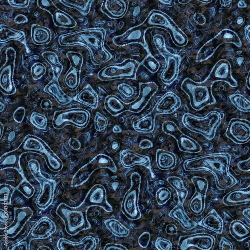 Marble dark blue and black abstract curvy beautiful seamless pattern