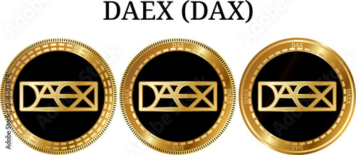 Set of physical golden coin DAEX (DAX)