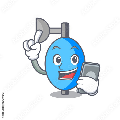 With phone ambu bag character cartoon