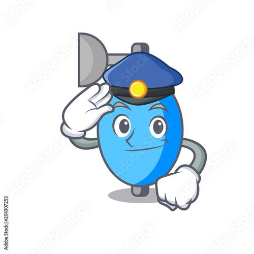 Police ambu bag character cartoon