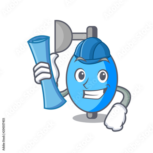 Architect ambu bag character cartoon
