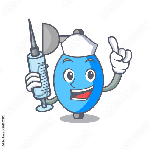Nurse ambu bag character cartoon