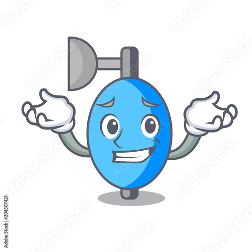 Grinning ambu bag character cartoon
