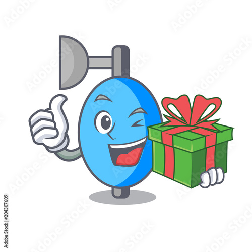 With gift ambu bag mascot cartoon