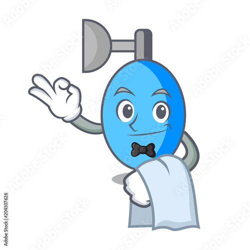 Waiter ambu bag mascot cartoon