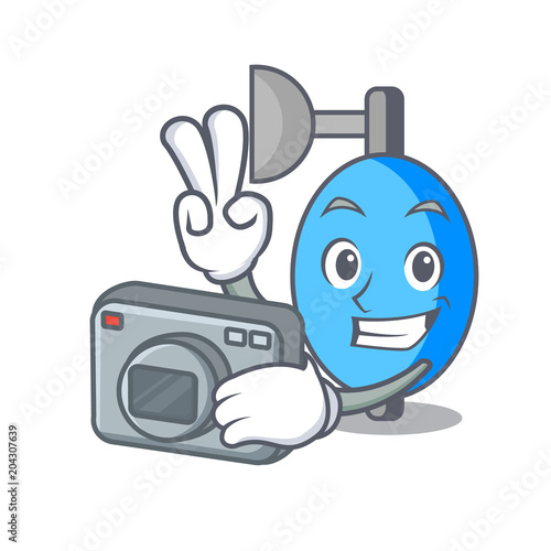 Photographer ambu bag mascot cartoon