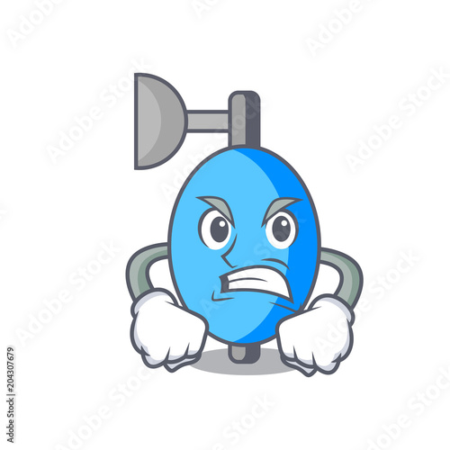 Angry ambu bag mascot cartoon
