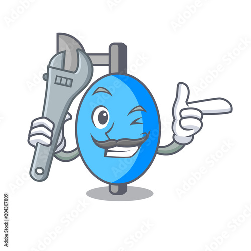 Mechanic ambu bag mascot cartoon