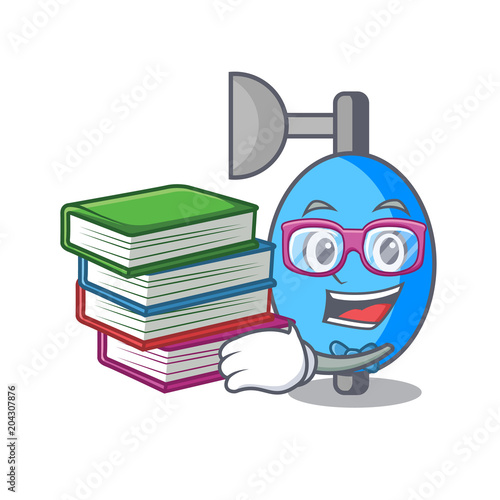 Student with book ambu bag mascot cartoon