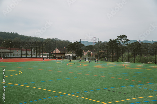 High School Football Soccer Field Green