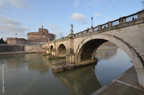  Castel Sant'Angelo  bridge  waterway  reflection  river © dorinionescu