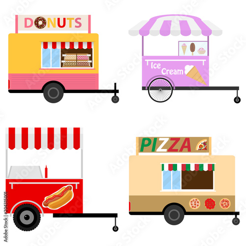 Mobile carts for trade products. Trading mobile carts.