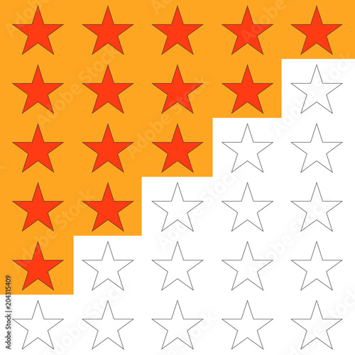 Ranking, rating five stars, to rank.
