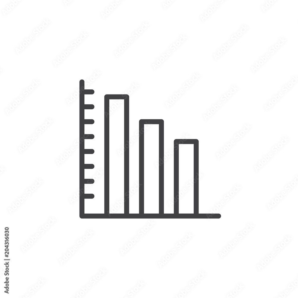 Bar chart outline icon. linear style sign for mobile concept and web design. Diagram simple line vector icon. Symbol, logo illustration. Pixel perfect vector graphics Bar chart outline icon. linear style sign for mobile concept and web design. Diagram simple line vector icon. Symbol, logo illustration. Pixel perfect vector graphics