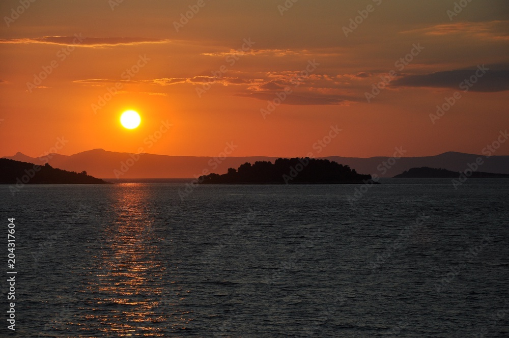Sunrise in Croatia.