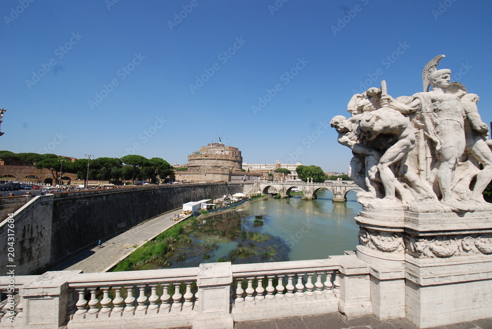 Fototapeta premium Castel Sant`Angelo; landmark; sky; monument; historic site