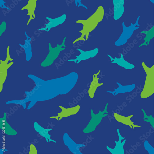 seamless pattern with colorful fish
