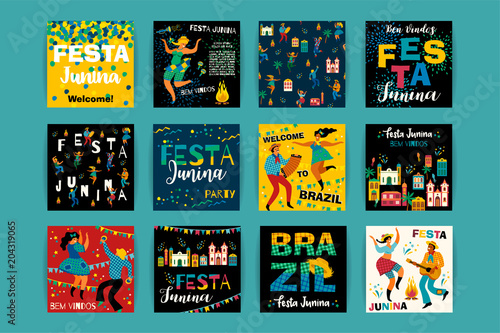 Festa Junina. Vector templates.