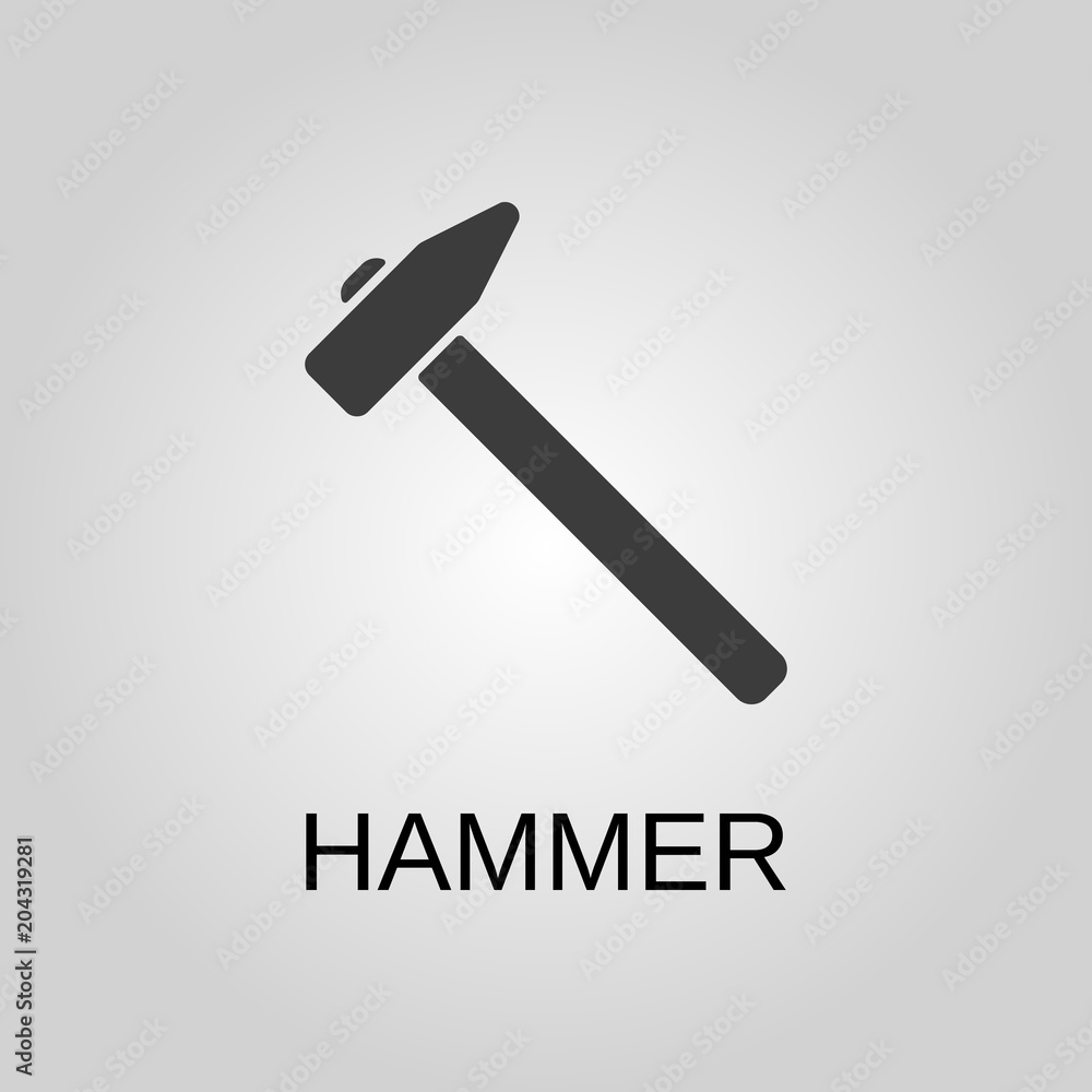 Hammer icon. Hammer symbol. Flat design. Stock - Vector illustration Hammer icon. Hammer symbol. Flat design. Stock - Vector illustration