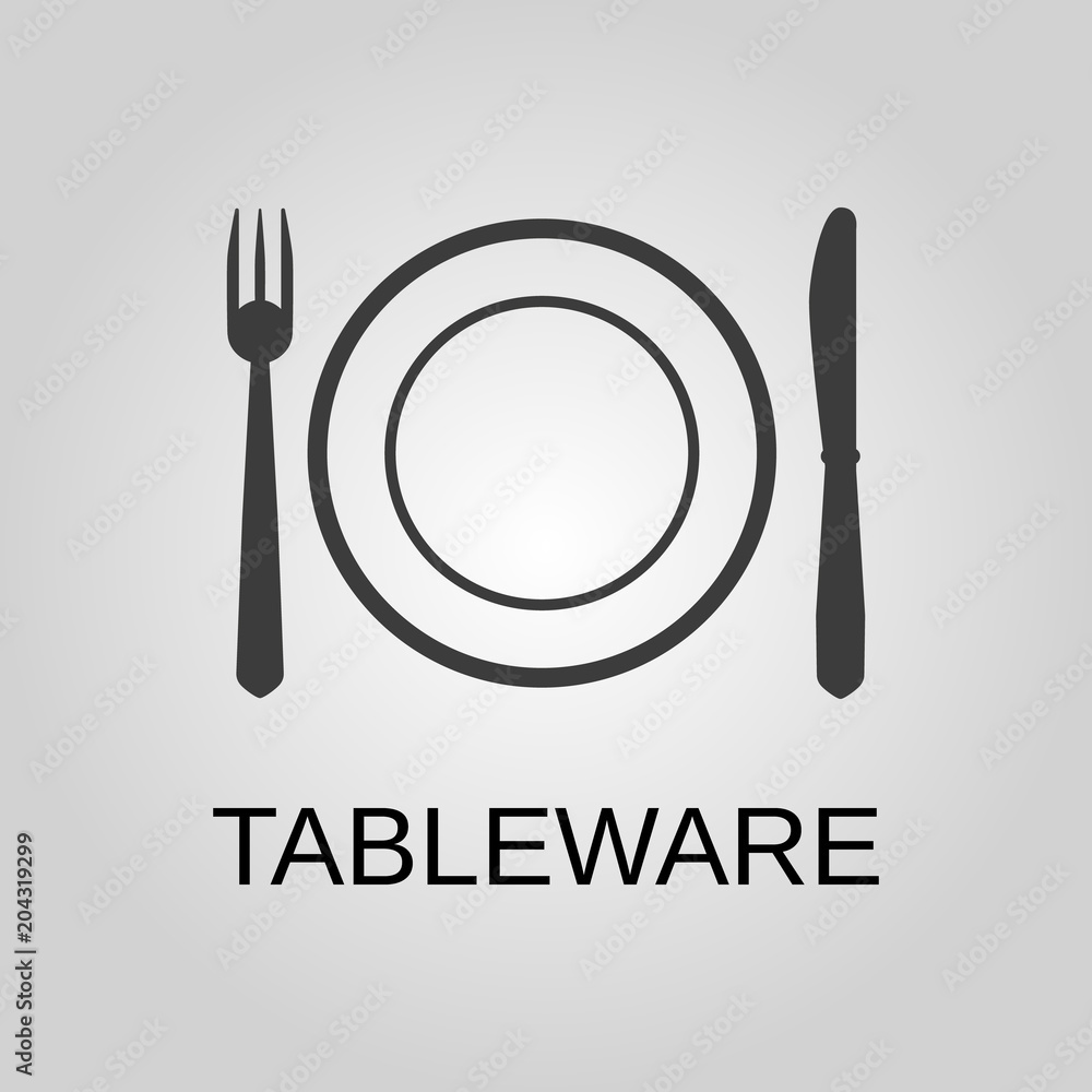 Tableware icon. Tableware symbol. Flat design. Stock - Vector illustration Tableware icon. Tableware symbol. Flat design. Stock - Vector illustration