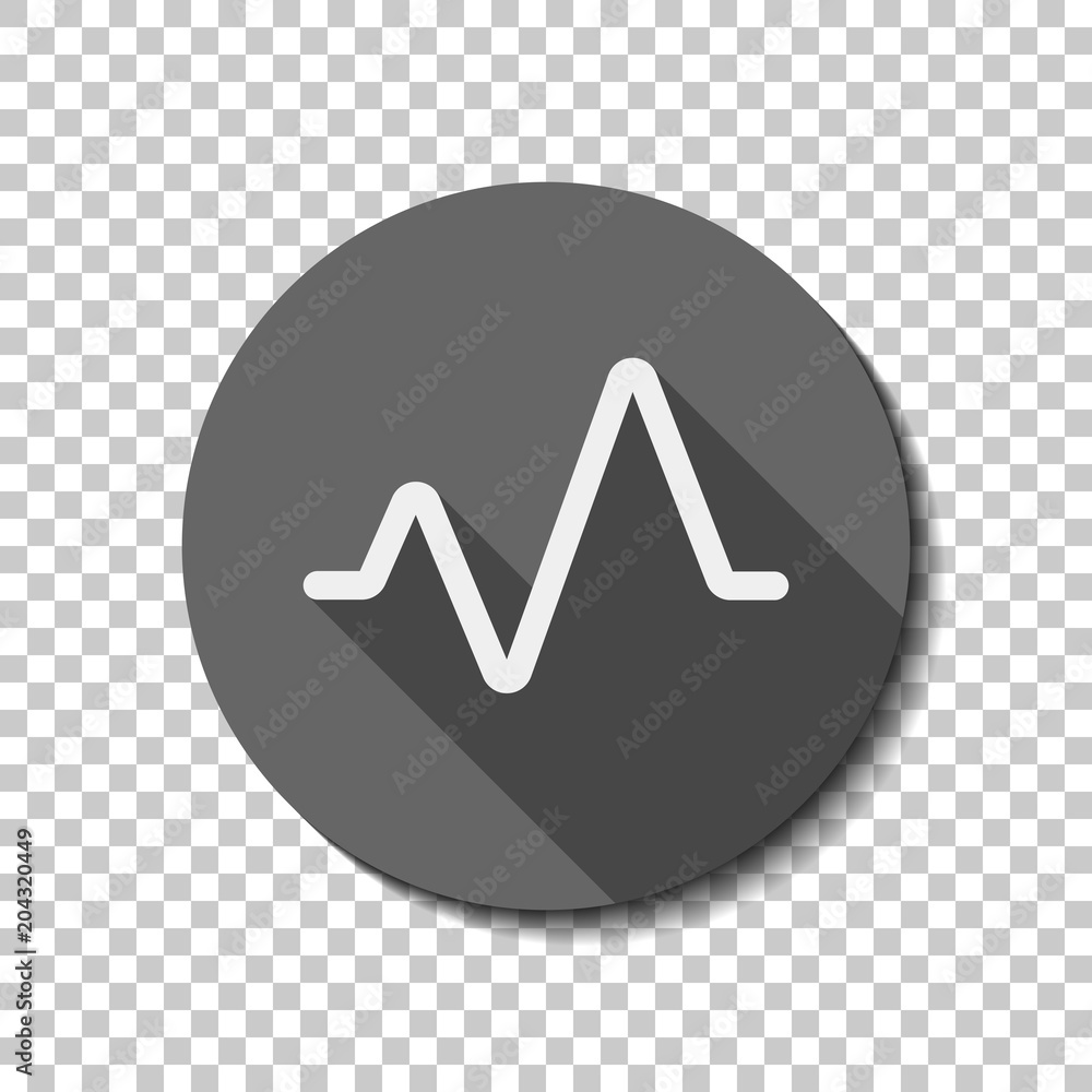 cardiac pulse line. simple single icon. one line style. White fl cardiac pulse line. simple single icon. one line style. White fl