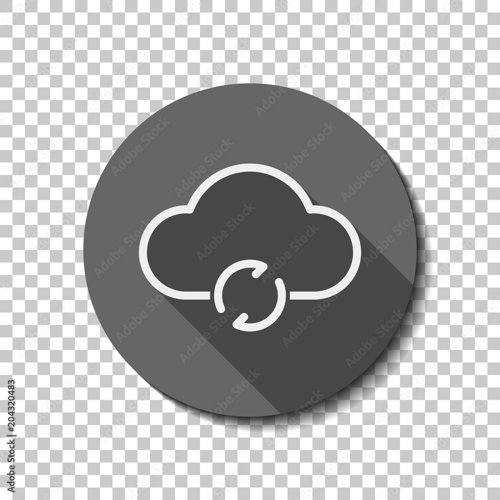 outline update simple cloud icon. linear symbol with thin outlin outline update simple cloud icon. linear symbol with thin outlin