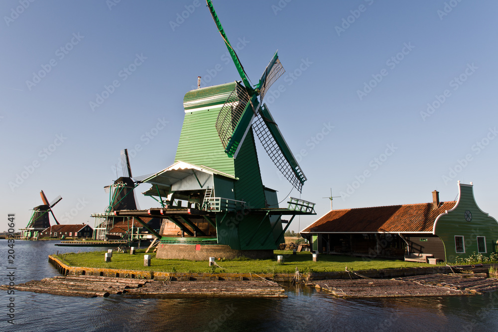 Windmills in Zaanse Schans, The Netherlands