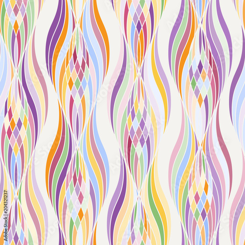 Abstract wave stylish texture. Vector seamless geometric pattern