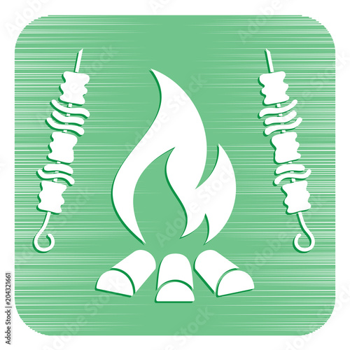 Grilled kebab icon