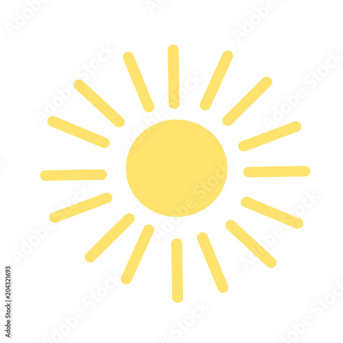 Sun icon. Trendy vector summer symbol for website design, web button, mobile app