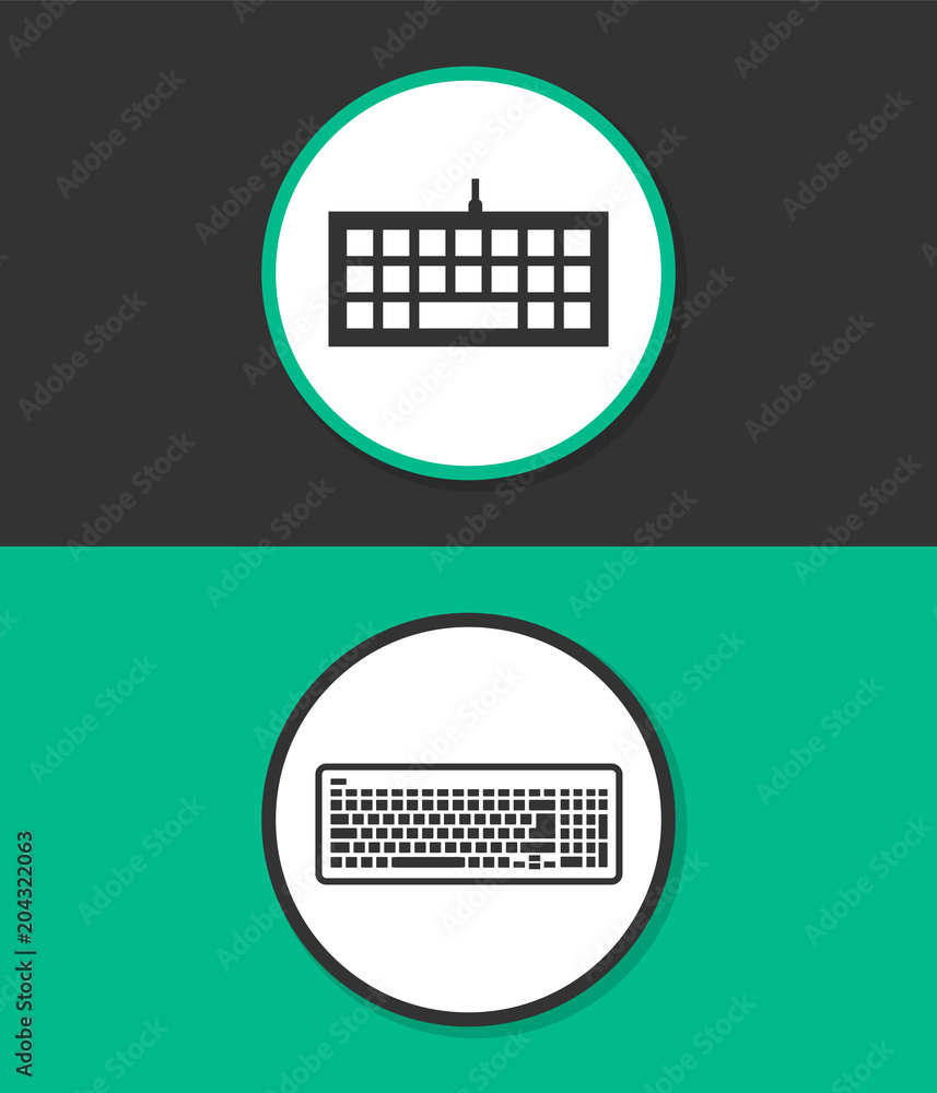 Keyboard icon. Keyboard icon.