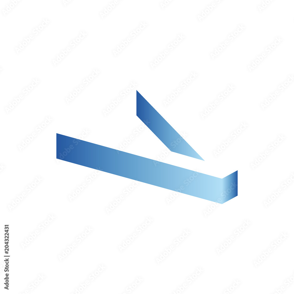 V Shadow Logo with Blue Gradient Colors V Shadow Logo with Blue Gradient Colors