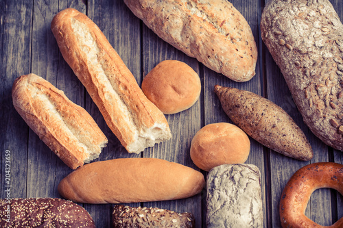 diverse fresh bread