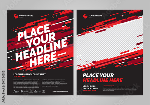 Stampa su tela Poster design sports invitation template