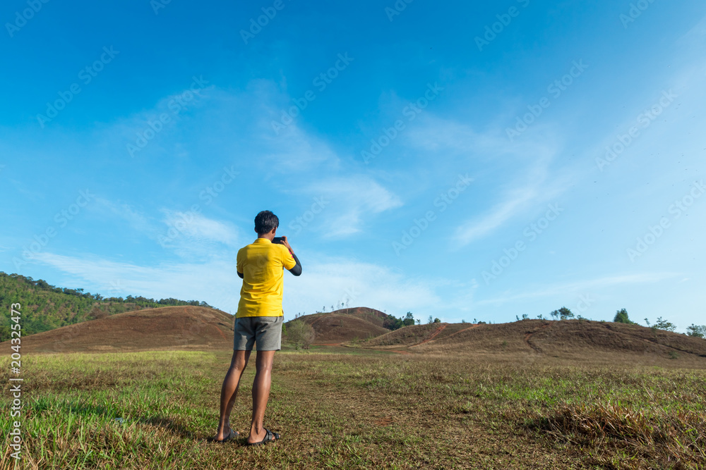 Khao ya, Landscape Mountain and blue Sky at Ranong, Thailand Khao ya, Landscape Mountain and blue Sky at Ranong, Thailand
