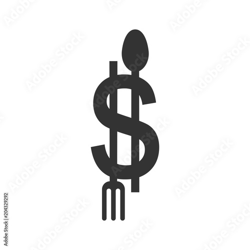 restaurant logo. spoon and fork icon. symbol. vector eps 08.