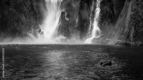 The Personalty of a Waterfall - Stirling Falls, Milford Sound, Fiordland National Park, New Zealand