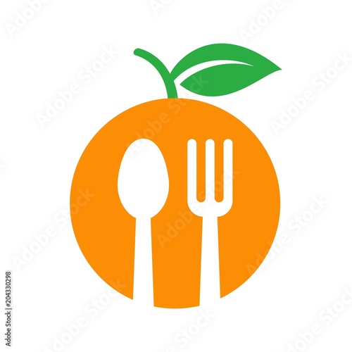 lemon orange logo. fruit icon. vectro eps 08.