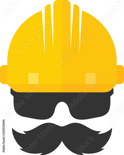 helmet logo. safety icon. worker symbol. vector eps 08.