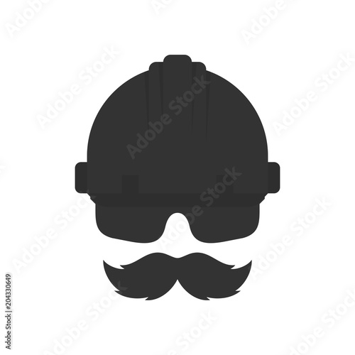 helmet logo. safety icon. worker symbol. vector eps 08.