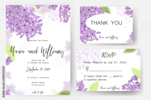 Save the date card, wedding invitation, greeting card with beautiful flowers and letters