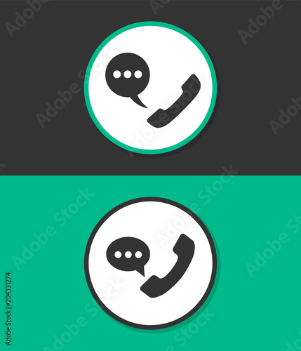 Telephone receiver vector icon.