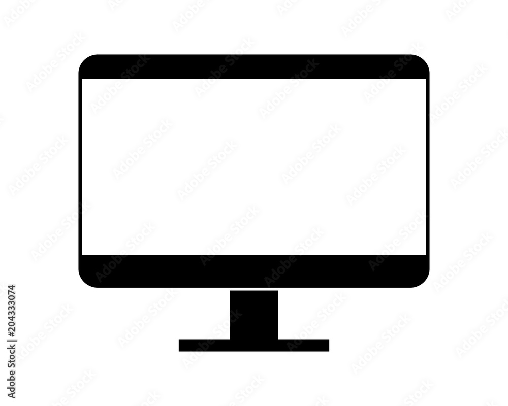 Vettoriale Stock Desktop computer icon pictogram vector | Adobe Stock