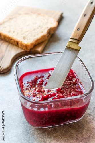 Wallpaper Mural Raspberry Jam with Toast Bread / Marmalade Torontodigital.ca