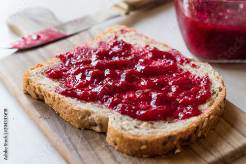 Raspberry Jam with Toast Bread / Marmalade
